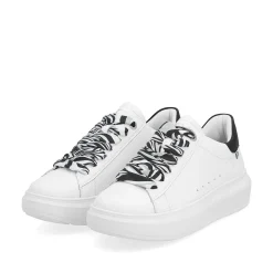 Rieker Sneakers-Women'S Sneaker Low Crystal-White Deep-Black