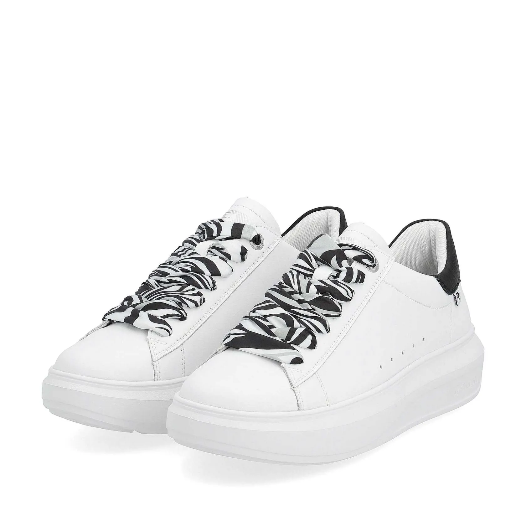 Rieker Sneakers-Women'S Sneaker Low Crystal-White Deep-Black