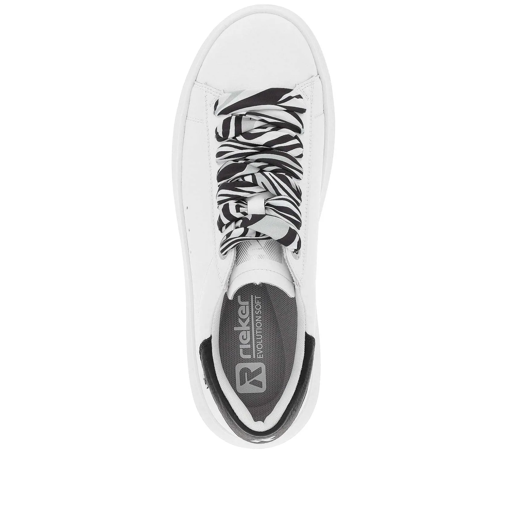 Rieker Sneakers-Women'S Sneaker Low Crystal-White Deep-Black