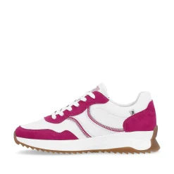 Rieker Colorful Styles-Women'S Sneaker Low Clear-White Fuchsia