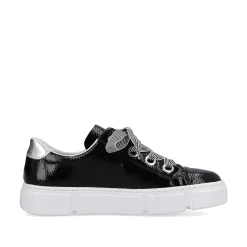 Rieker Sneakers-Women'S Sneaker Low Glossy Black