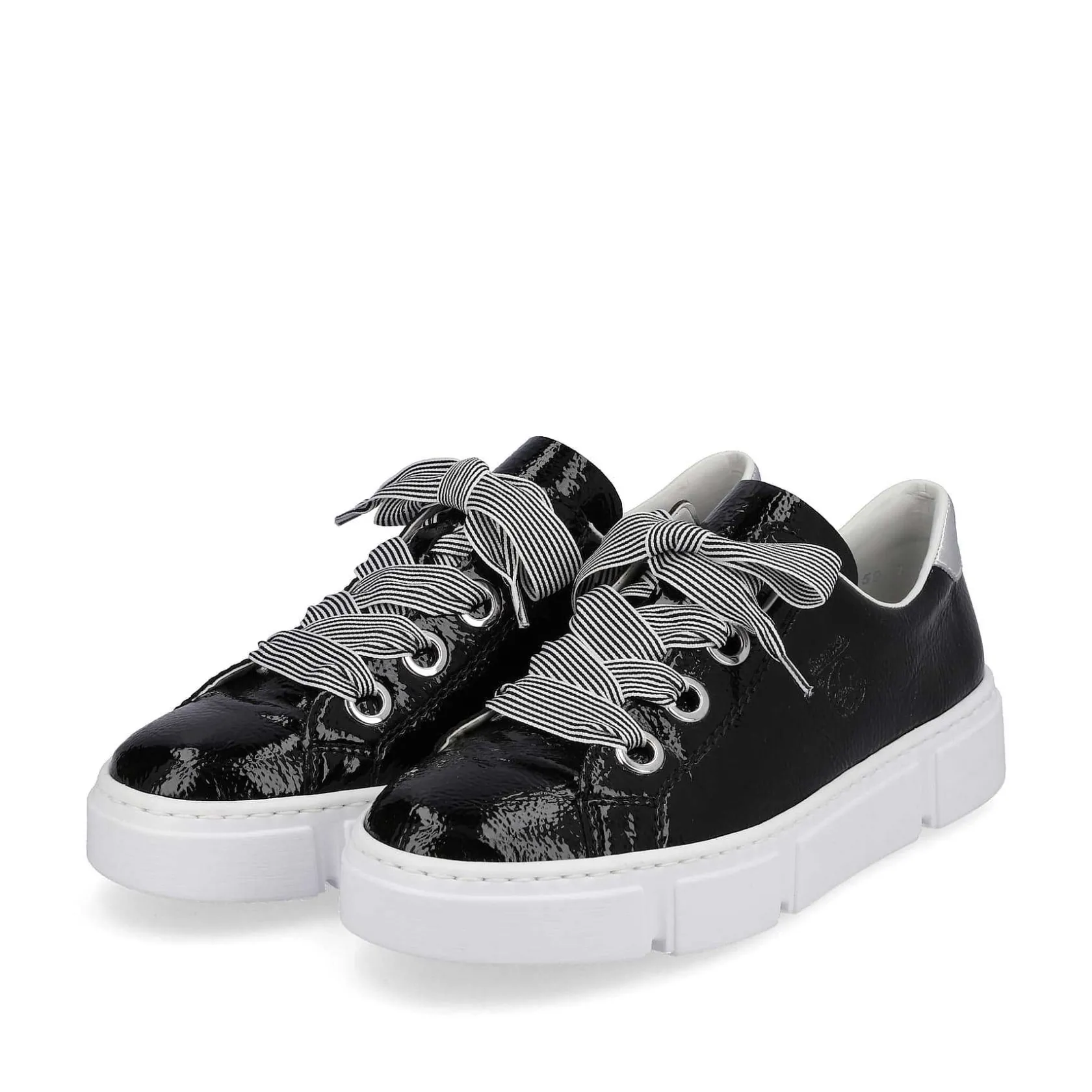 Rieker Sneakers-Women'S Sneaker Low Glossy Black