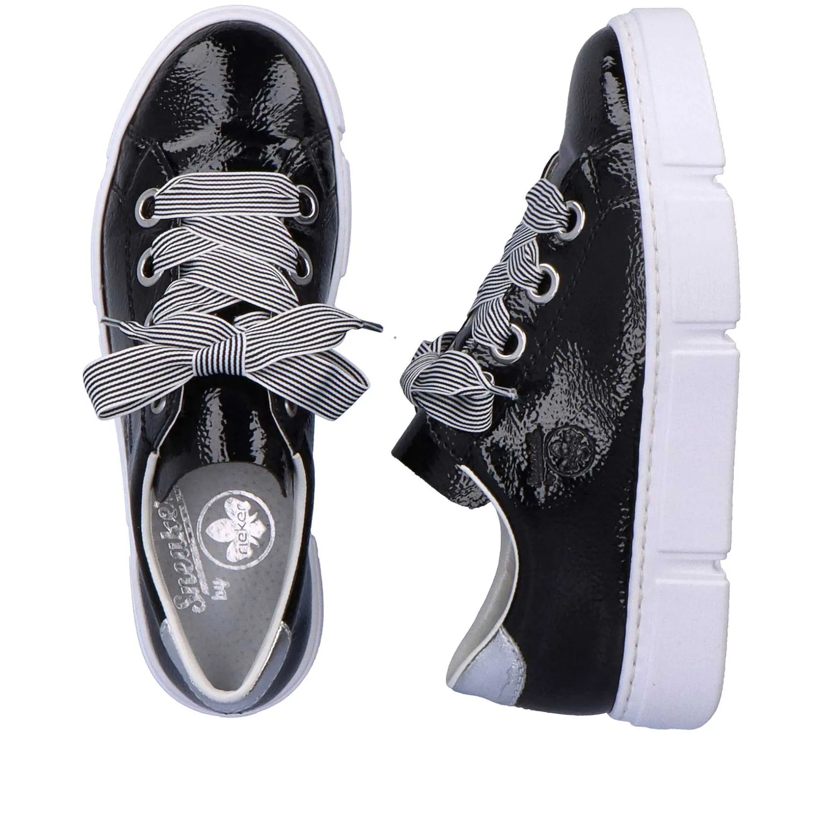 Rieker Sneakers-Women'S Sneaker Low Glossy Black