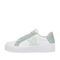 Rieker Colorful Styles-Women'S Sneaker Low Swan-White Mint-Green