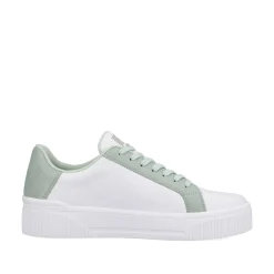 Rieker Colorful Styles-Women'S Sneaker Low Swan-White Mint-Green