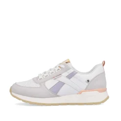 Rieker Sneakers-Women'S Sneaker Low Swan-White Clay-Beige Pastel