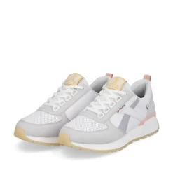 Rieker Sneakers-Women'S Sneaker Low Swan-White Clay-Beige Pastel