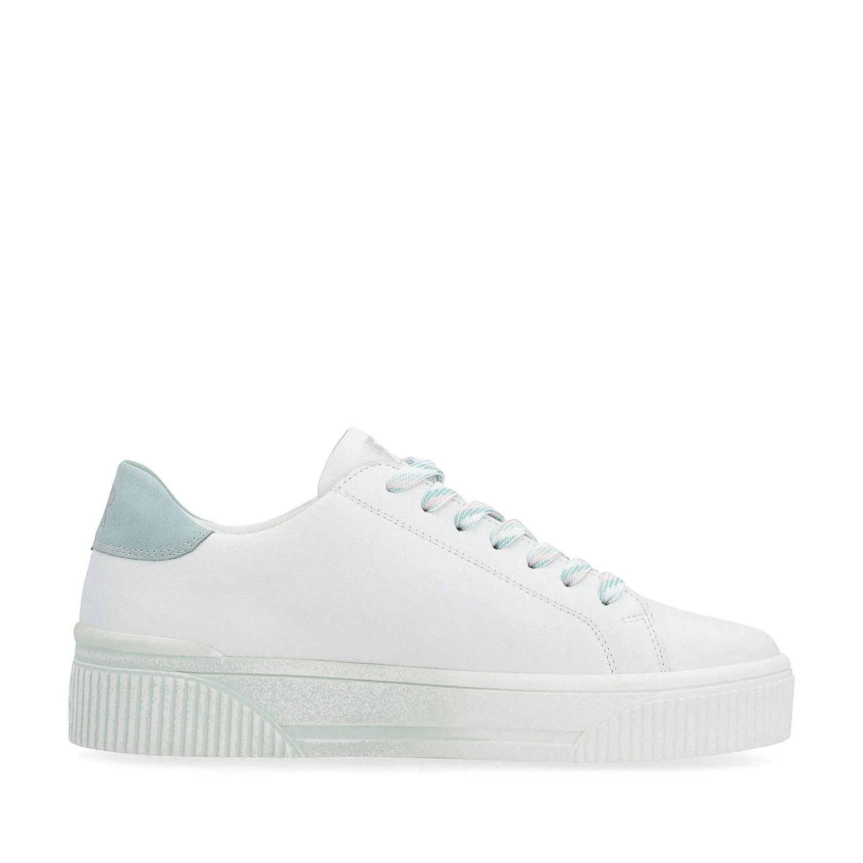 Rieker Sneakers-Women'S Sneaker Low Crystal-White Light-Aqua
