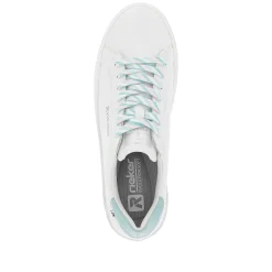 Rieker Sneakers-Women'S Sneaker Low Crystal-White Light-Aqua