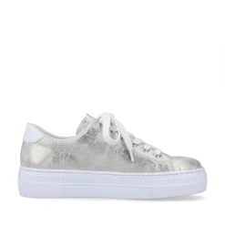 Rieker Sneakers-Women'S Sneaker Low Silver Metallic