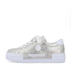 Rieker Sneakers-Women'S Sneaker Low Silver Metallic
