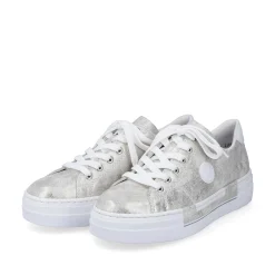 Rieker Sneakers-Women'S Sneaker Low Silver Metallic
