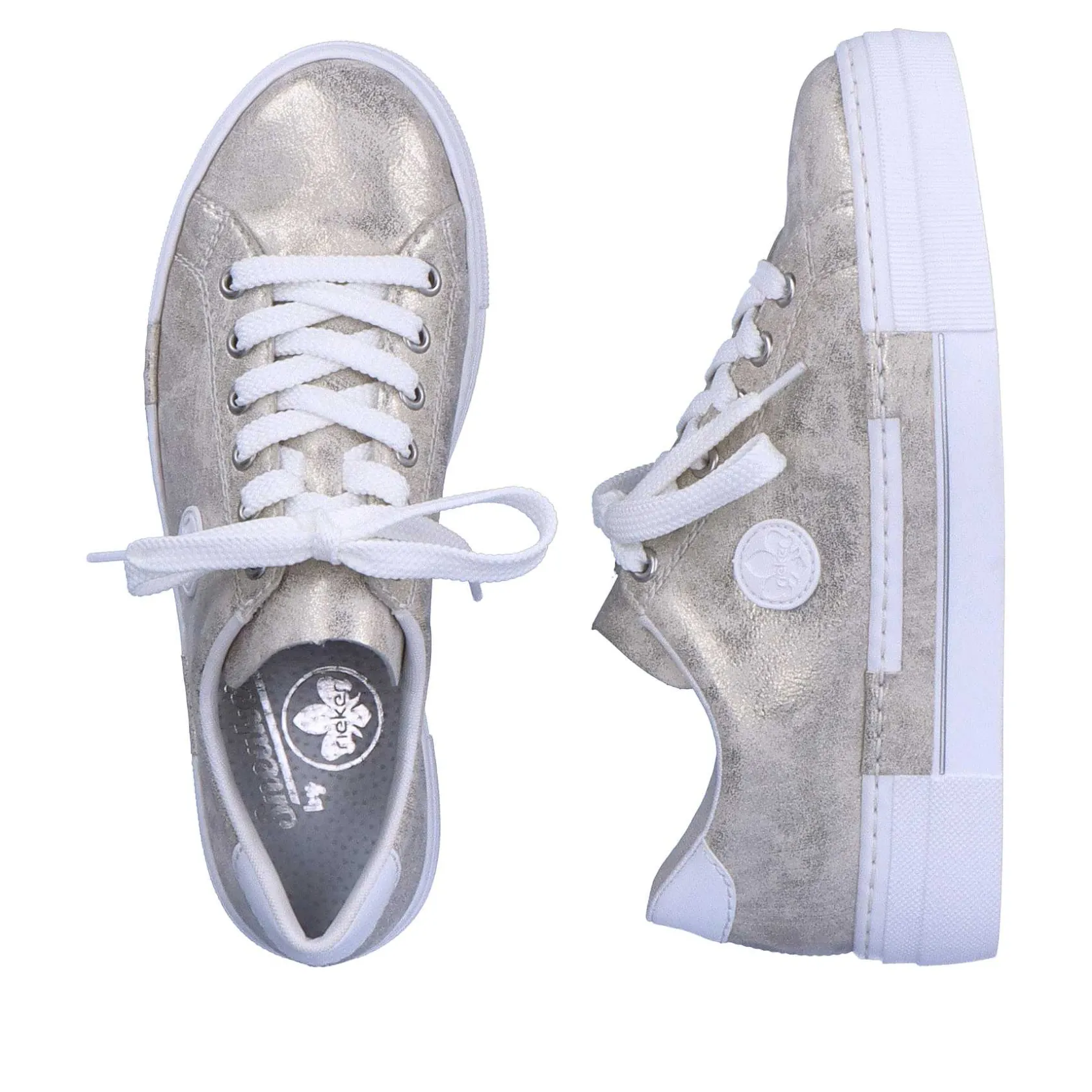 Rieker Sneakers-Women'S Sneaker Low Silver Metallic
