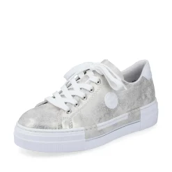 Rieker Sneakers-Women'S Sneaker Low Silver Metallic