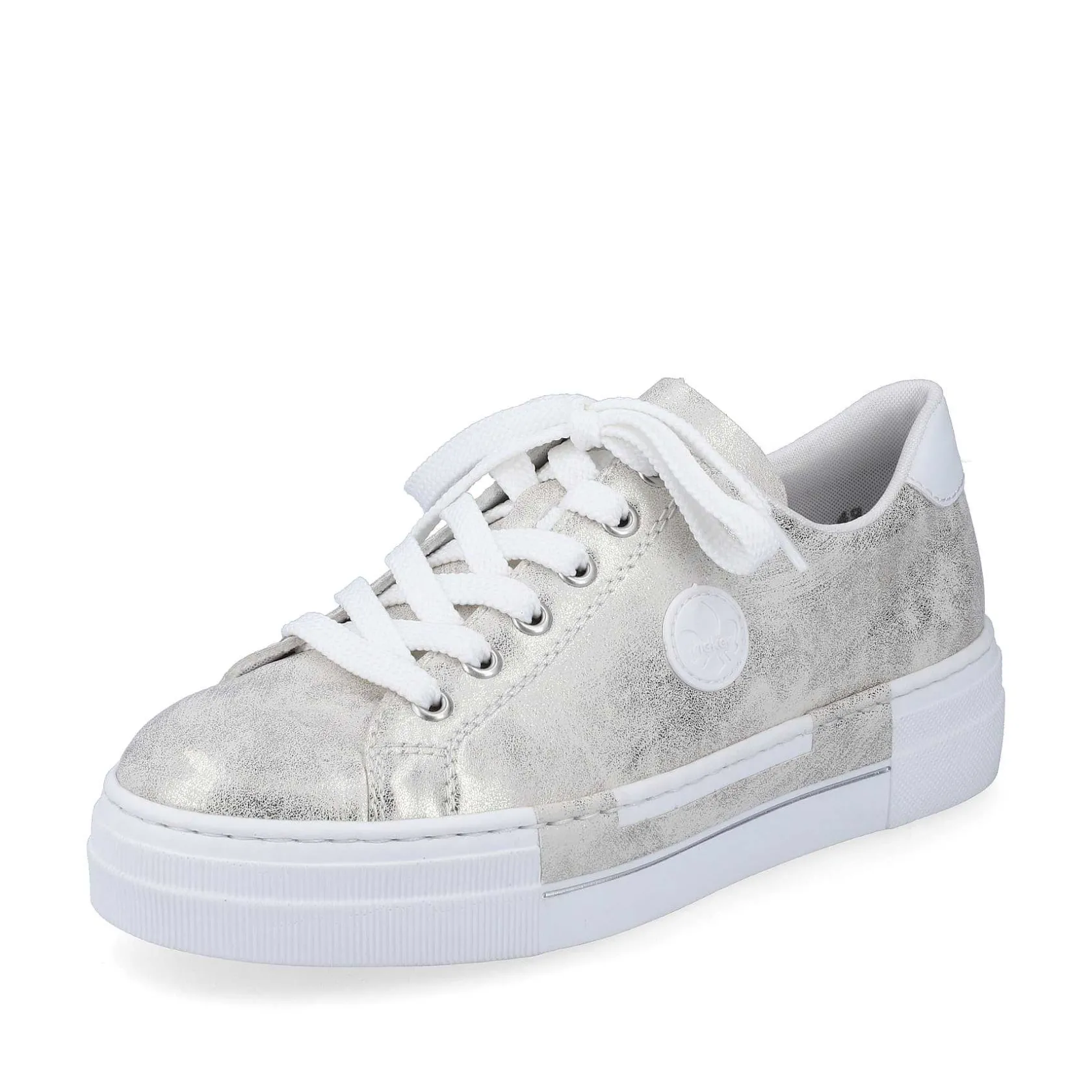 Rieker Sneakers-Women'S Sneaker Low Silver Metallic