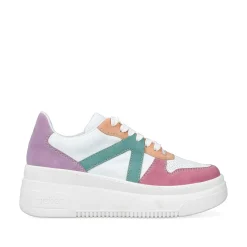 Rieker Colorful Styles-Women'S Sneaker Low Ice White-Multicolored