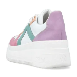 Rieker Colorful Styles-Women'S Sneaker Low Ice White-Multicolored