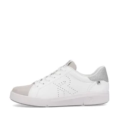 Rieker Sneakers-Women'S Sneaker Low Swan-White Beige