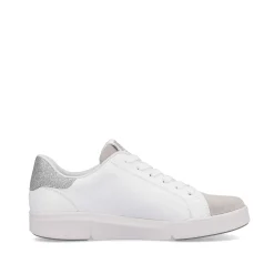 Rieker Sneakers-Women'S Sneaker Low Swan-White Beige