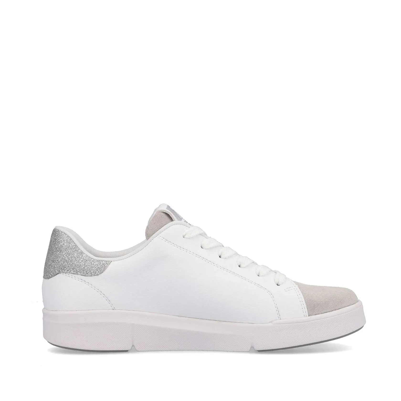 Rieker Sneakers-Women'S Sneaker Low Swan-White Beige