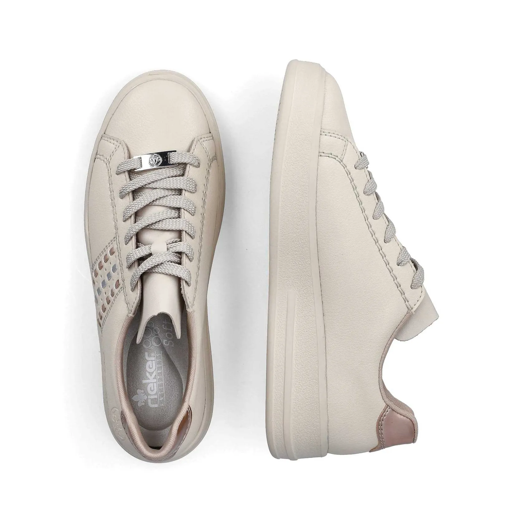 Rieker Sneakers-Women'S Sneaker Low Light Beige