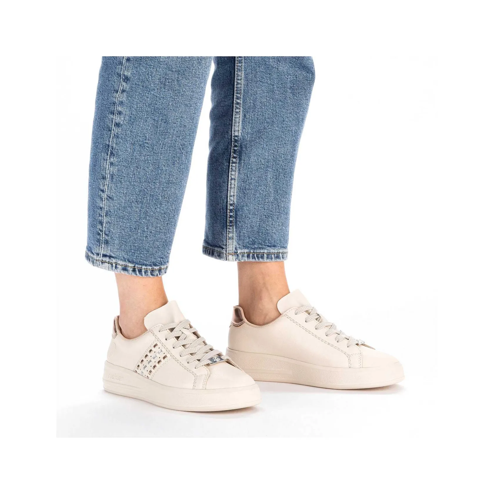 Rieker Sneakers-Women'S Sneaker Low Light Beige