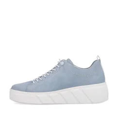 Rieker Colorful Styles-Women'S Sneaker Low Light Summer Blue