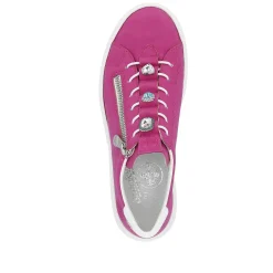 Rieker Colorful Styles-Women'S Sneaker Low Blood Pink
