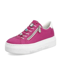 Rieker Colorful Styles-Women'S Sneaker Low Blood Pink
