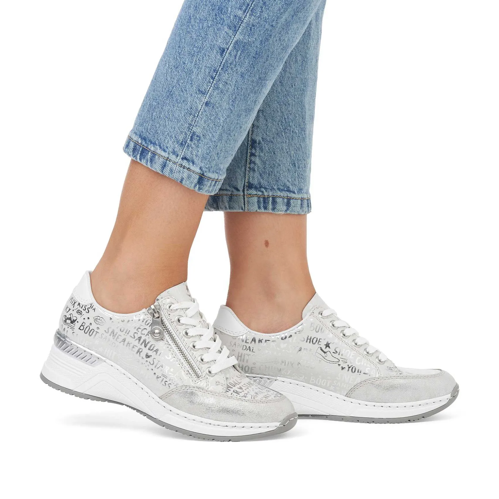 Rieker Sneakers-Women'S Sneaker Low Light Beige