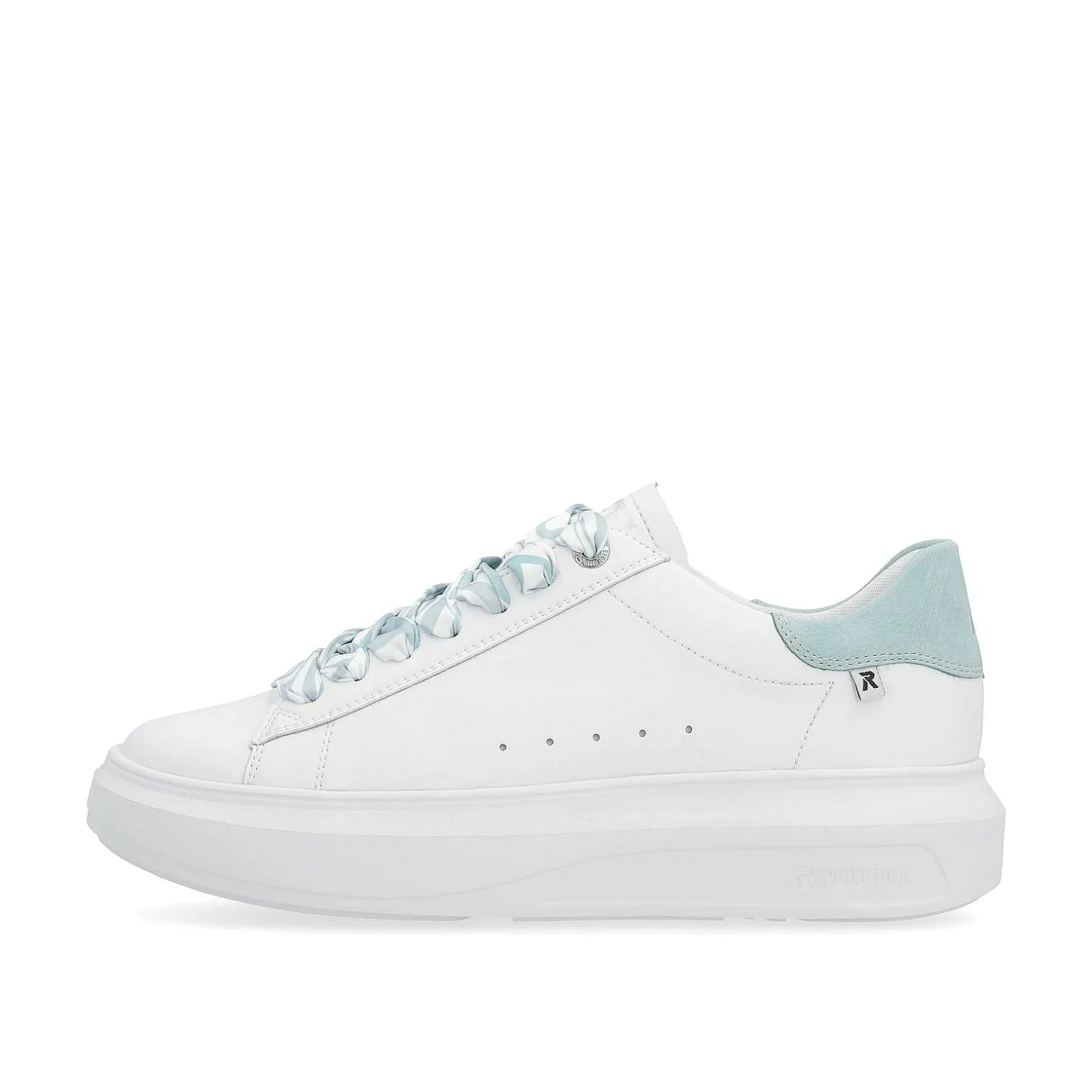 Rieker Sneakers-Women'S Sneaker Low Clear-White Ice-Blue