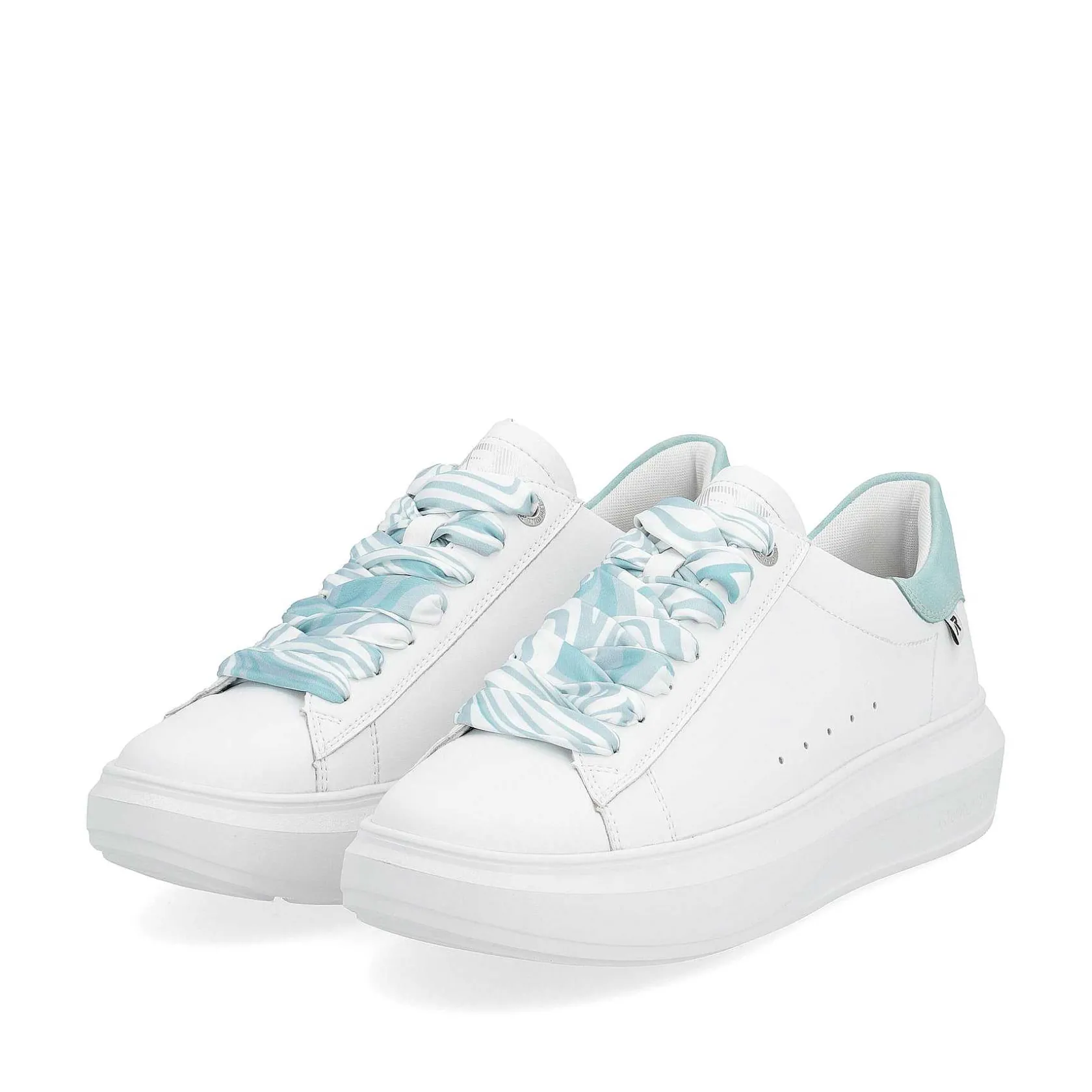 Rieker Sneakers-Women'S Sneaker Low Clear-White Ice-Blue