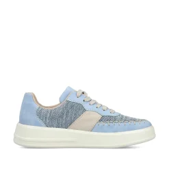 Rieker Colorful Styles-Women'S Sneaker Low Light Blue