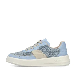 Rieker Colorful Styles-Women'S Sneaker Low Light Blue