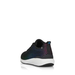 Rieker Sneakers-Women'S Sneaker Low Deep Black Rainbow