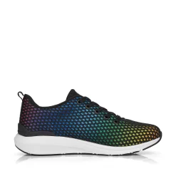 Rieker Sneakers-Women'S Sneaker Low Deep Black Rainbow