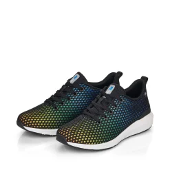 Rieker Sneakers-Women'S Sneaker Low Deep Black Rainbow