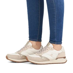 Rieker Sneakers-Women'S Sneaker Low Cream-Beige Snow