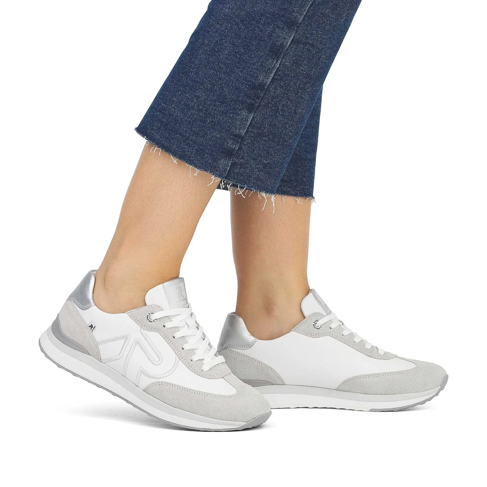 Rieker Sneakers-Women'S Sneaker Low Pearl-White Clay-Beige