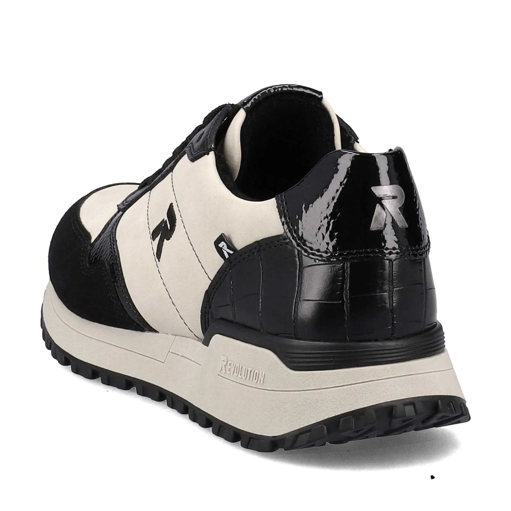 Rieker Sneakers-Women'S Sneaker Low Linen Graphite