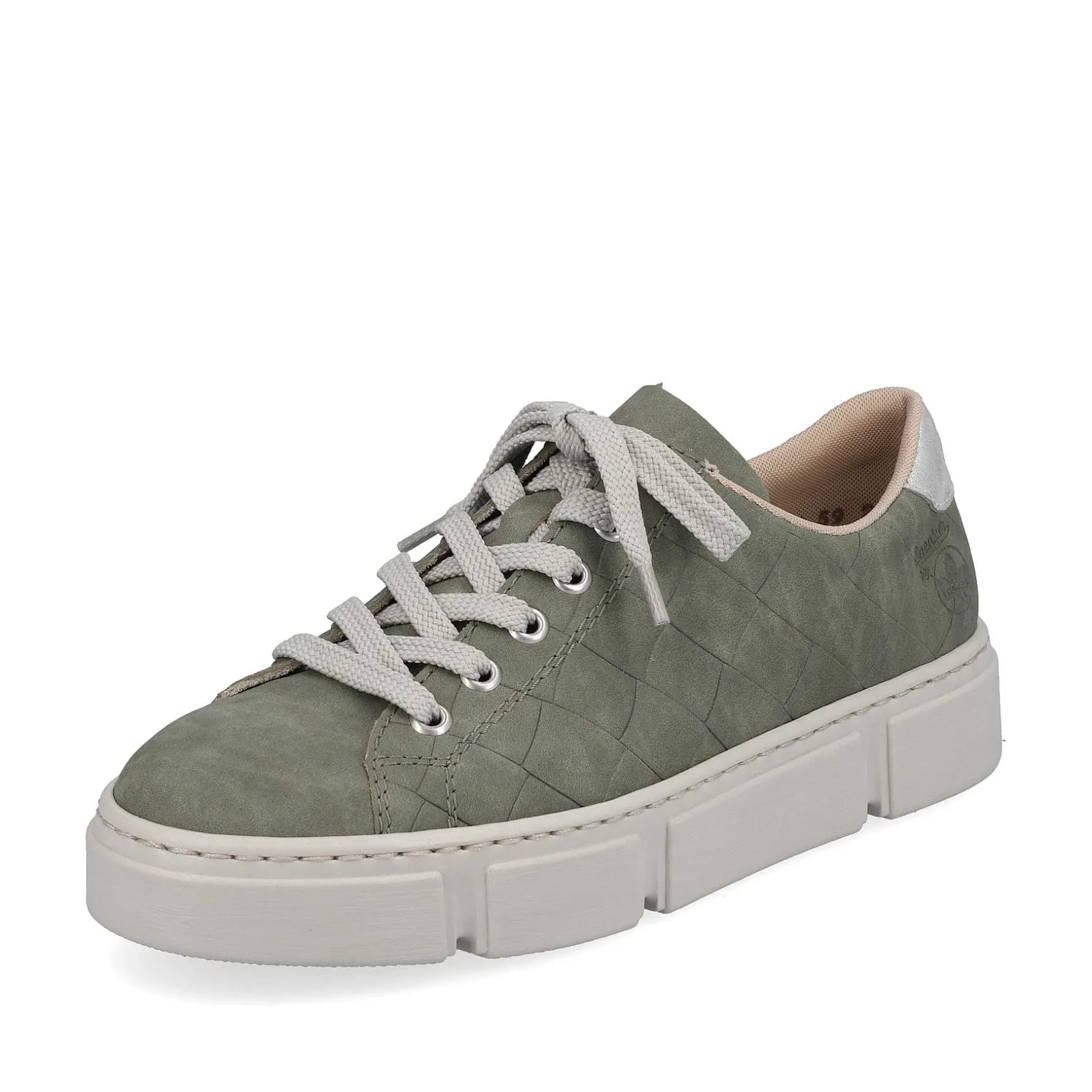 Rieker Sneakers-Women'S Sneaker Low Olive Green-Sand Beige