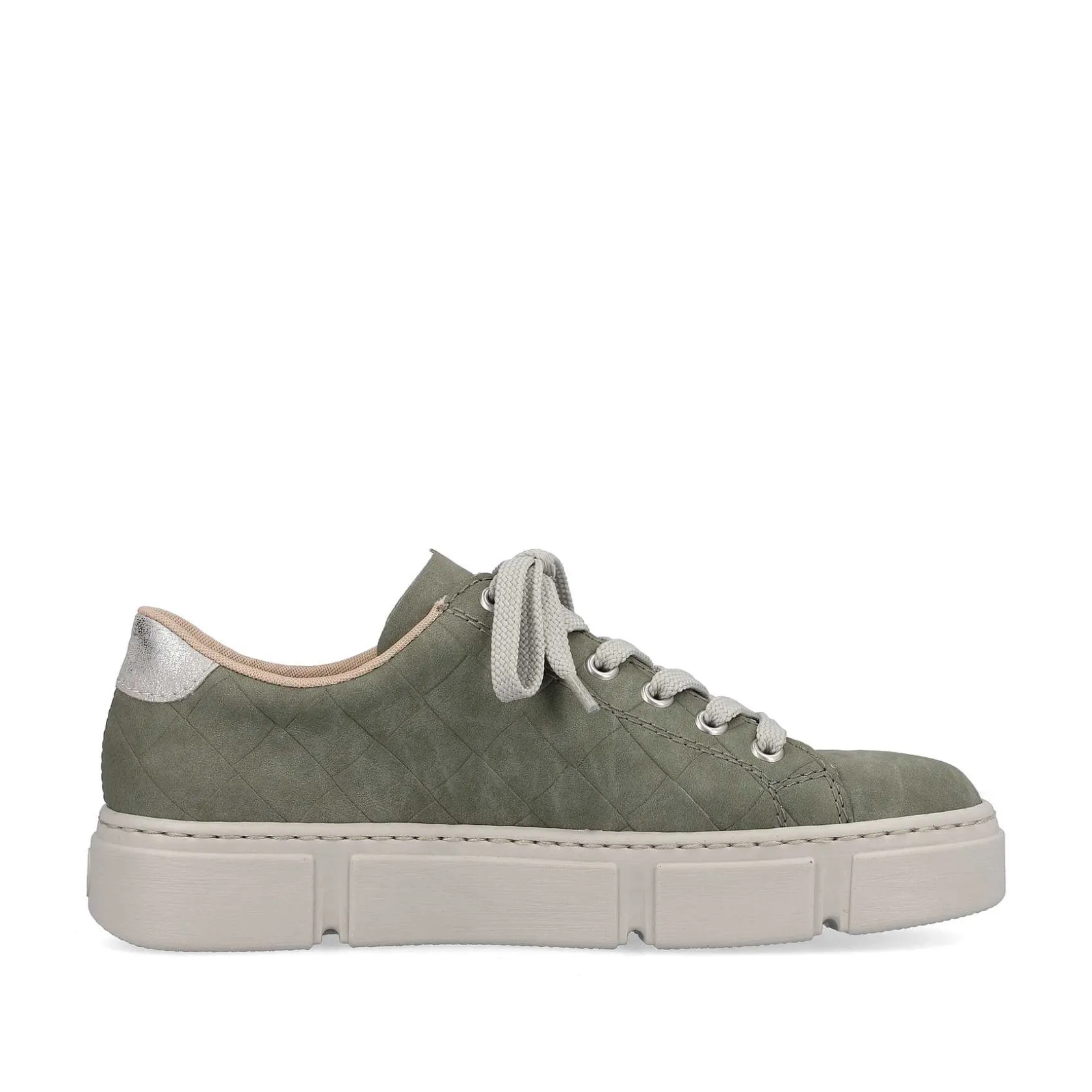 Rieker Sneakers-Women'S Sneaker Low Olive Green-Sand Beige