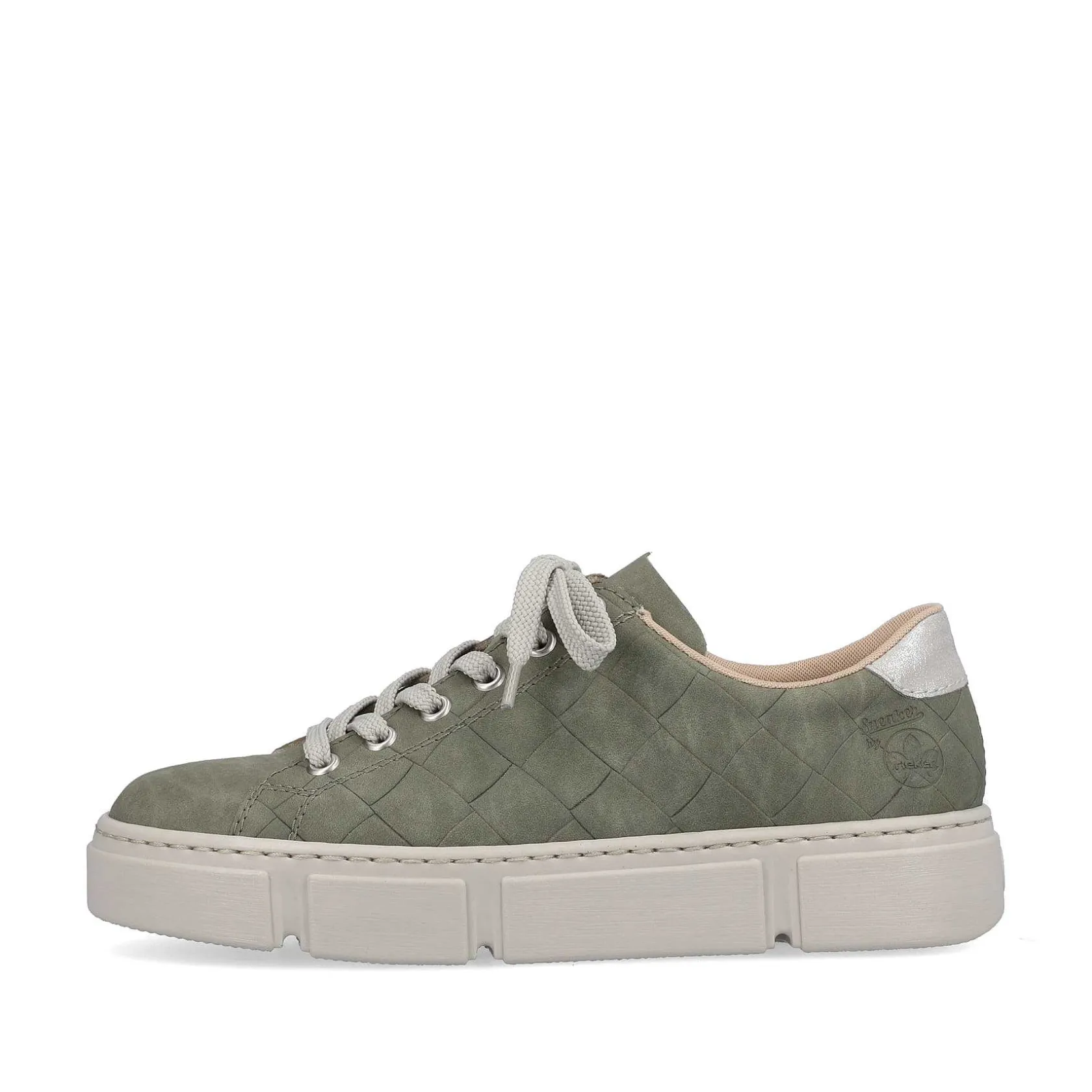 Rieker Sneakers-Women'S Sneaker Low Olive Green-Sand Beige