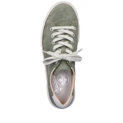 Rieker Sneakers-Women'S Sneaker Low Olive Green-Sand Beige