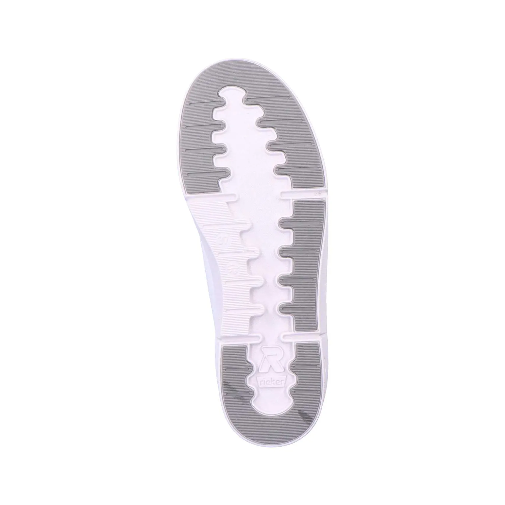 Rieker Sneakers-Women'S Sneaker Low Swan-White Arctic-Grey