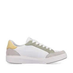 Rieker Sneakers-Women'S Sneaker Low Swan-White Arctic-Grey