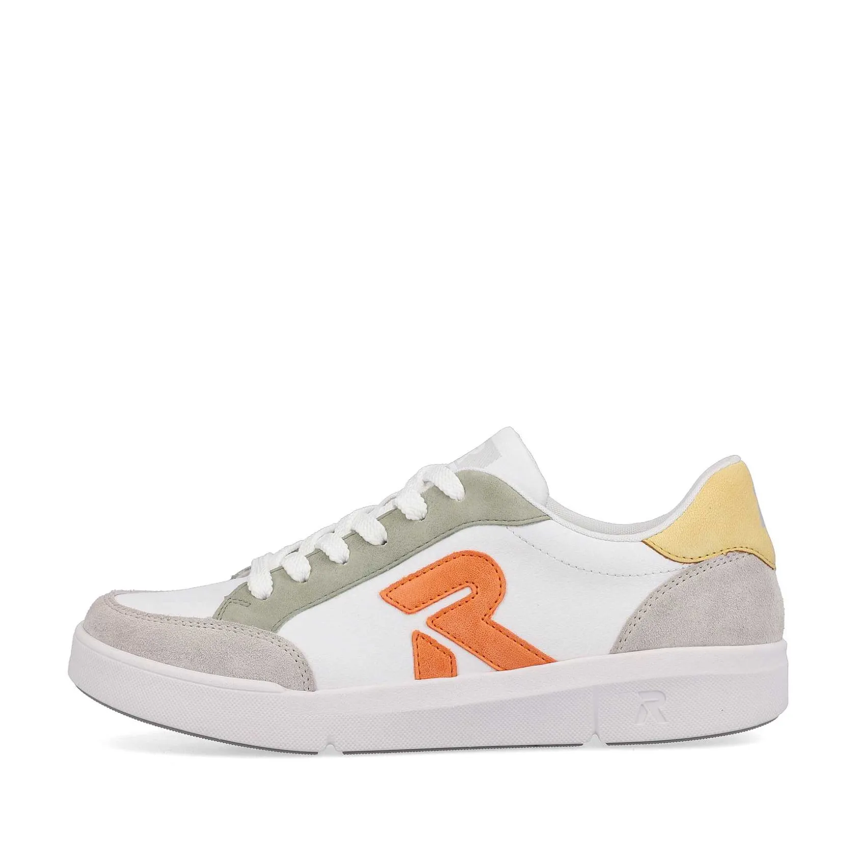 Rieker Sneakers-Women'S Sneaker Low Swan-White Arctic-Grey