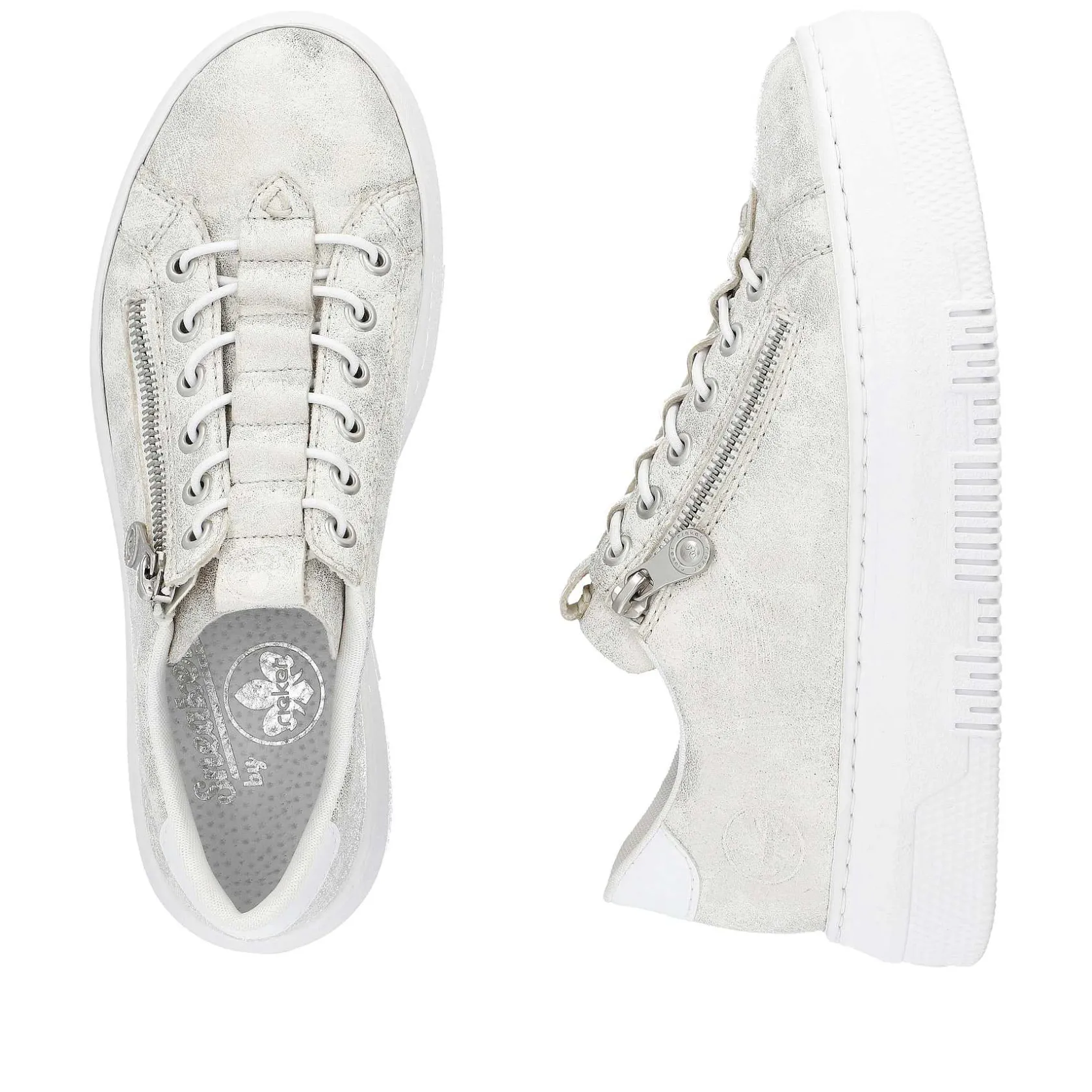 Rieker Sneakers-Women'S Sneaker Low Gray White