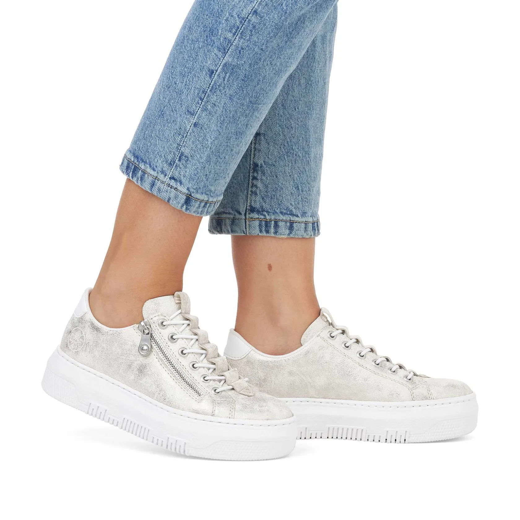 Rieker Sneakers-Women'S Sneaker Low Gray White