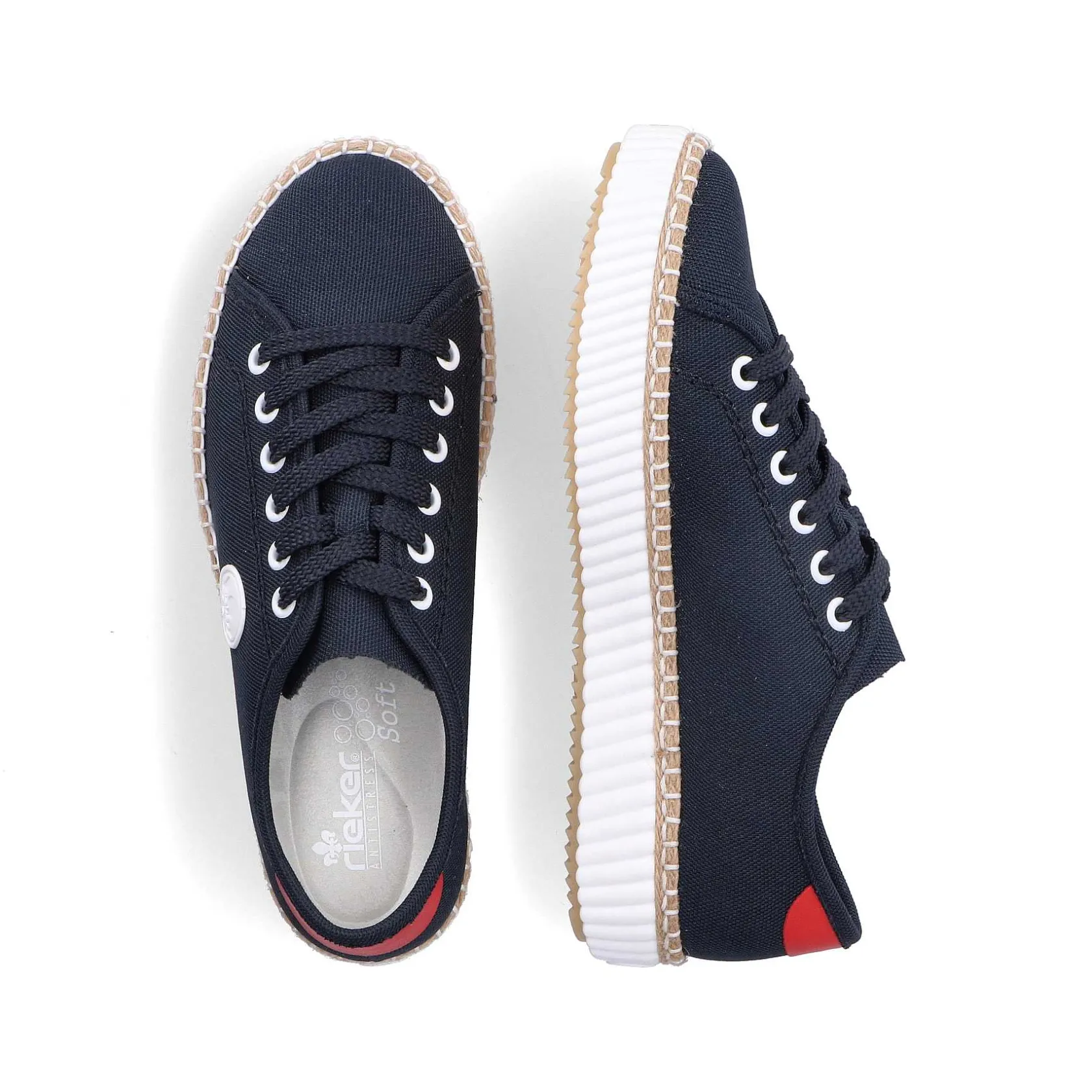 Rieker Vegan-Women'S Sneaker Low Steel Blue